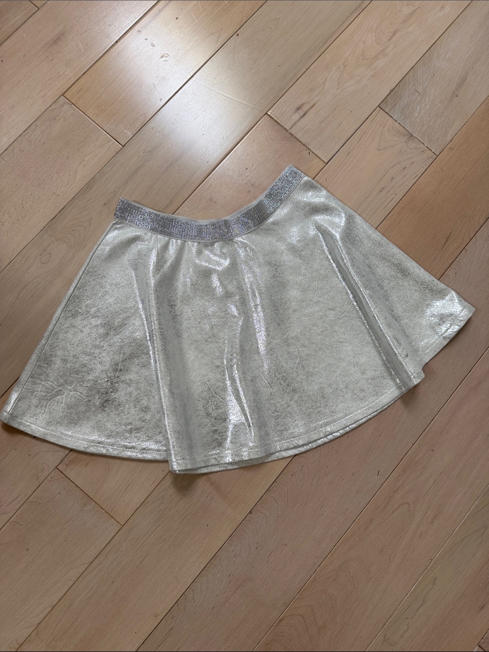 MIA Metallic Silver Circle Skirt